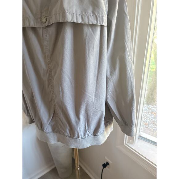 Loft Lightweight Gray Cotton Utility Jacket Large Casual Zip Up Fall Coat - Picture 8 of 11